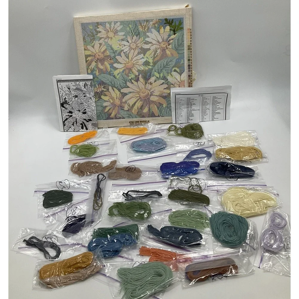 Bucilla Daisies Needlepoint Canvas 16